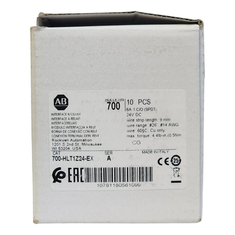 Relevador Allen-bradley 700-hlt1z24-ex 24v Original
