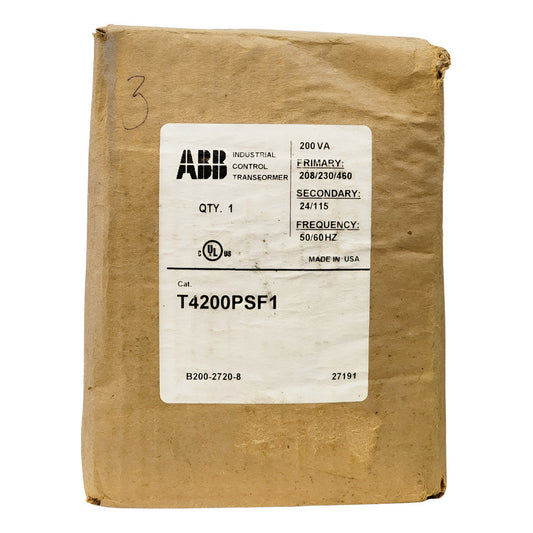 Abb T4200psf1 Transformador Seco 200 Va 240/480-115/24 V Negro