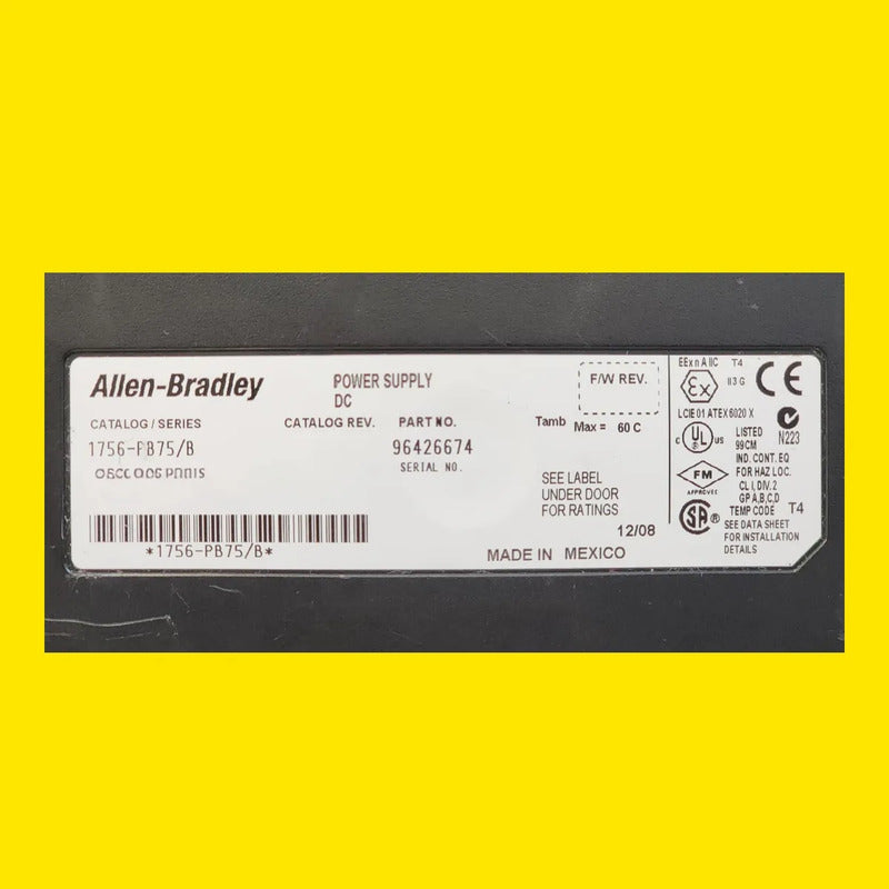 Allen-bradley 1756-pb75 Fuente De Alimentación Controllogix