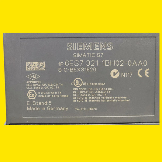 Siemens 6es7321-1bh02-0aa0 Módulo 16 Entradas 24 Vcc