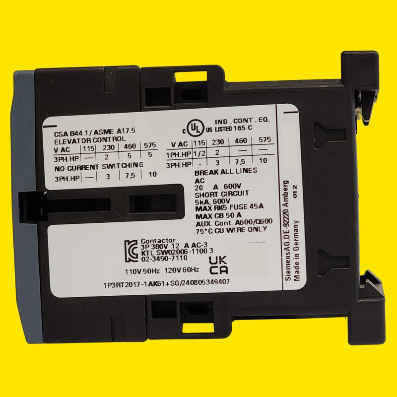 Contactor De Potencia 3rt2017-1ak61 Siemens