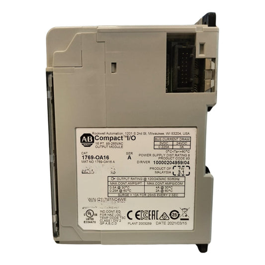 Allen Bradley Modulo 16 Salidas Compactlogix Plc 1769-oa16