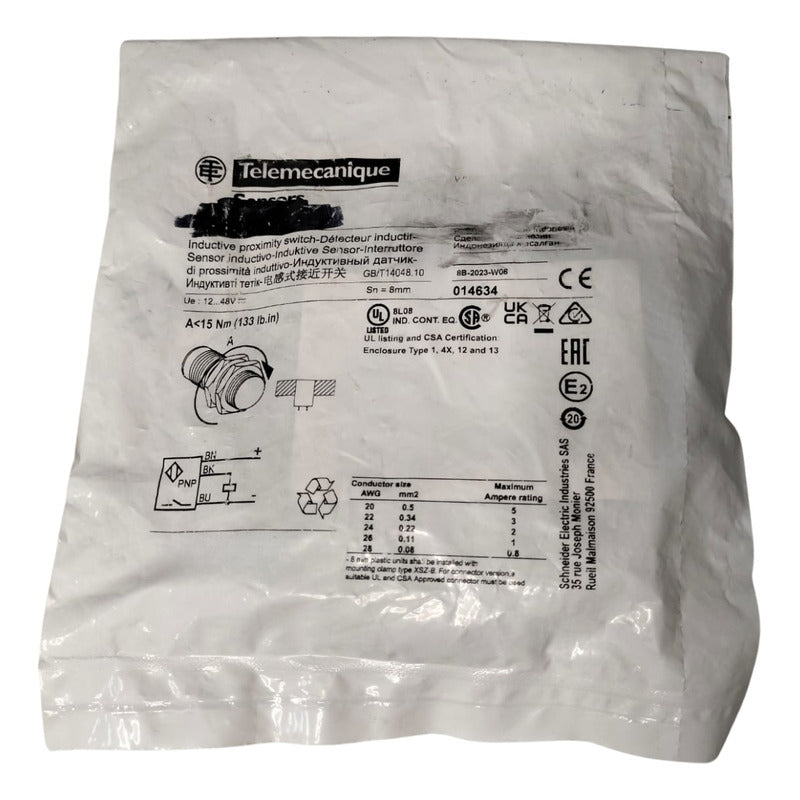 Telemecanique Xs618b1pal2 Sensor Inductivo