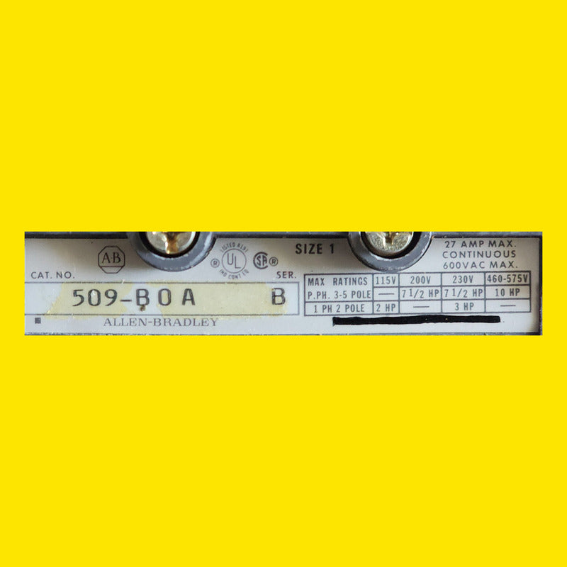 Arrancador Magnético Allen-bradley 509-b0d Industrial