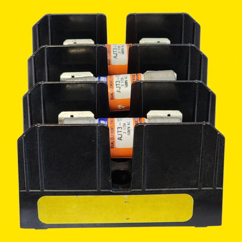 Portafusible J60030-3cor + 3 Fusibles Ajt3-1/2 3.5a 600v