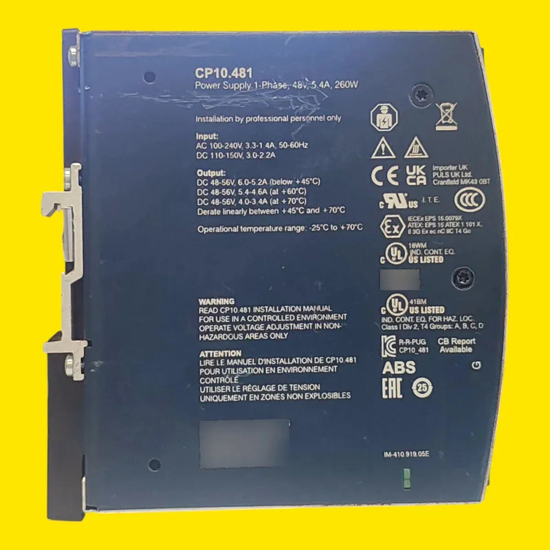 Puls Cp10.481 Fuente De Alimentación 480w 24v Dc Industrial