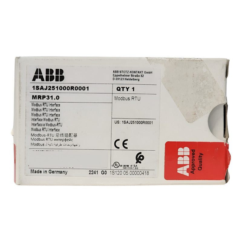Interfaz Modbus Rtu Abb Mrp31.0 1saj251000r0001