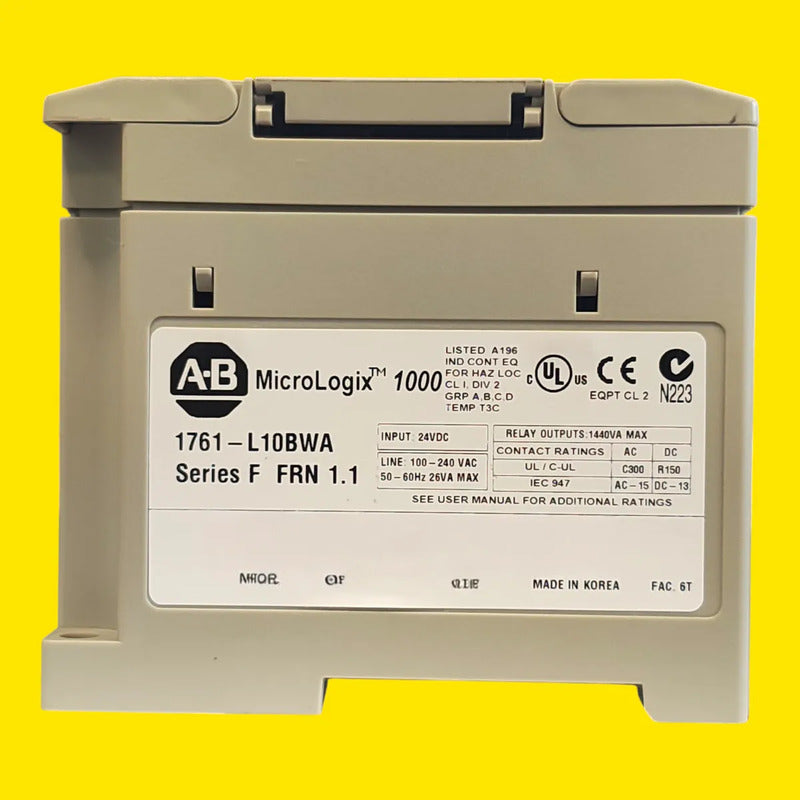 Allen-bradley 1761-l10bwa Micrologix 1000 - 120/240v Ac