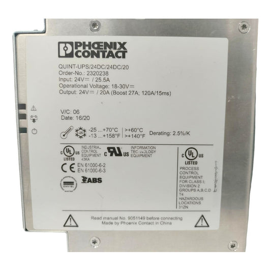 Phoenix Contact Quint Dc-ups Fuente De Alime. Ininterrumpida