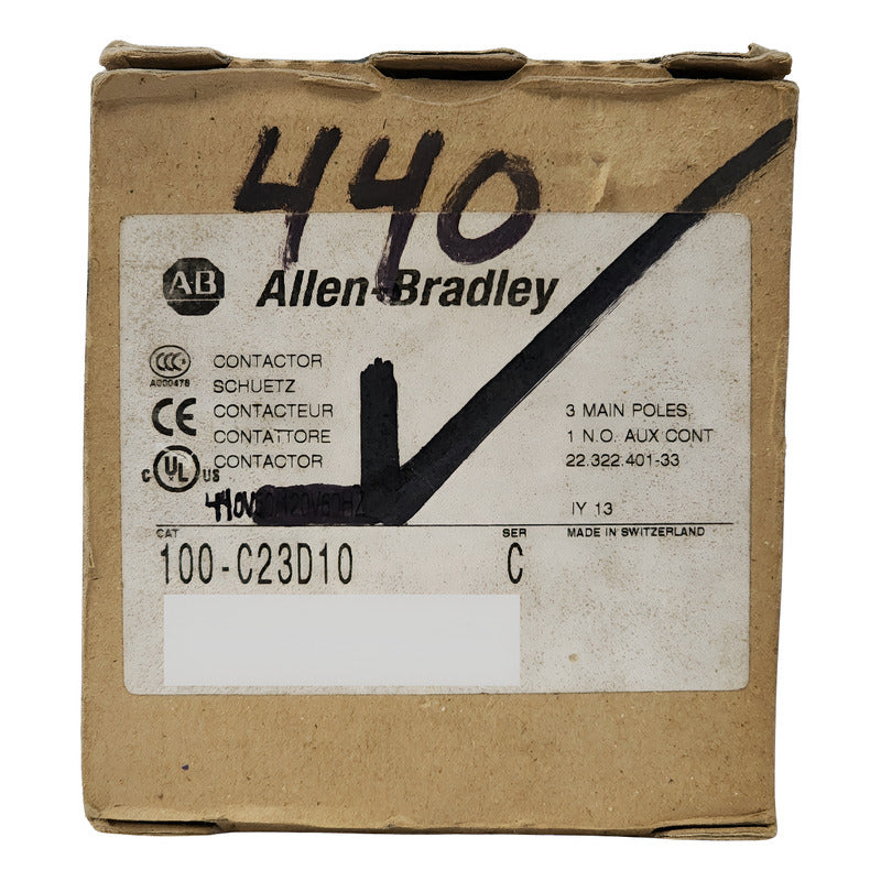 Allen-bradley 100-c23b10 Contactor 23a 3 Polos 440v