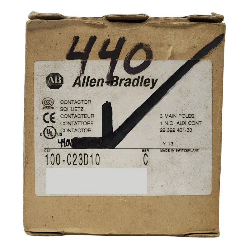 Allen-bradley 100-c23b10 Contactor 23a 3 Polos 440v