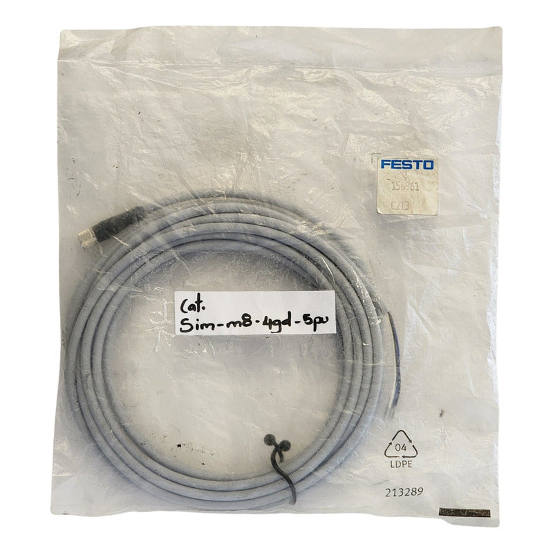 Festo Sim-m8-4gd-5pu Cable Conector M8 4 Pines 5m