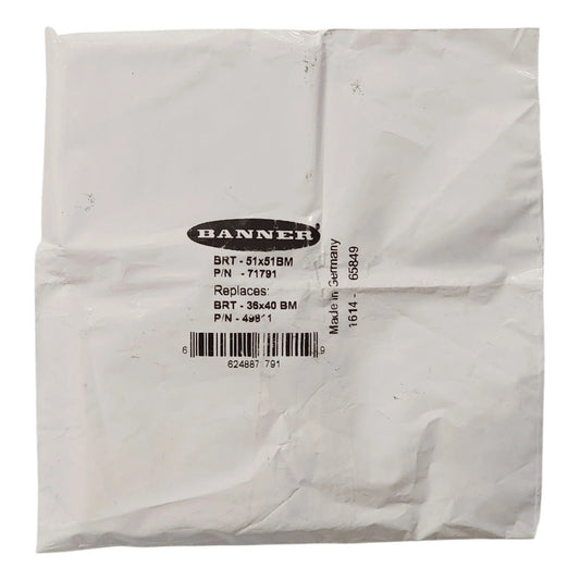 Banner Brt-51x51bm 71791 Reflector Reflex 51x51mm Cuadrado Blanco
