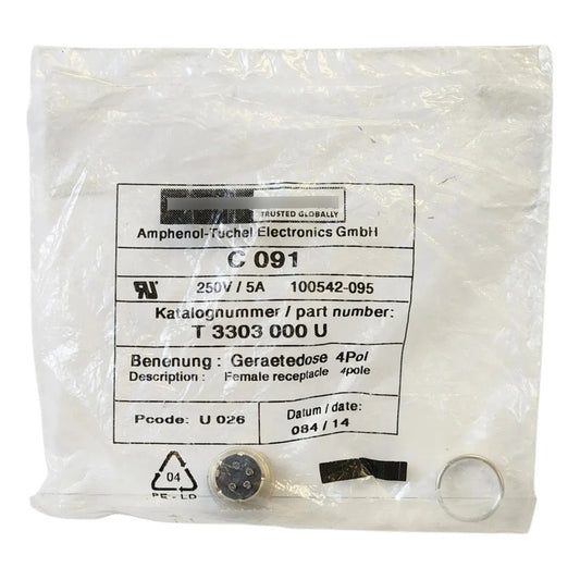 Amphenol C091 T3303000u Conector Hembra M16