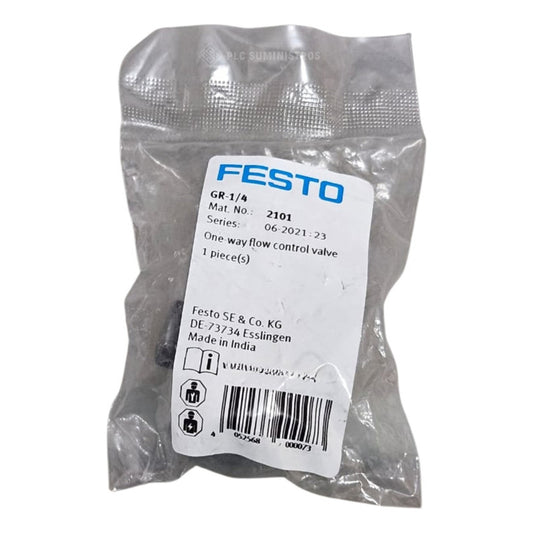 Festo Gr-1/4 Válvula De Retención Del Acelerador De 0-10ba