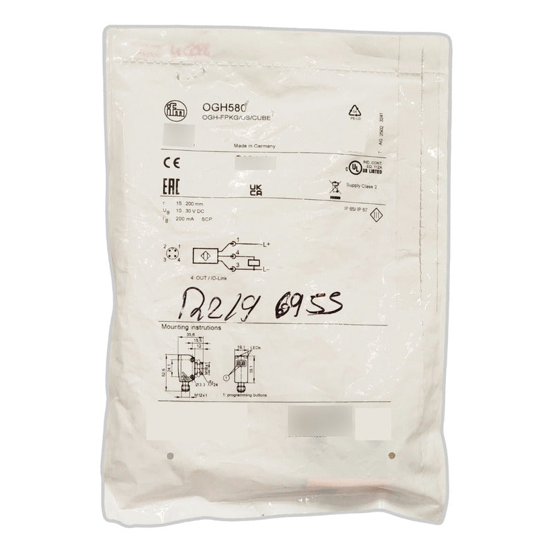 Ifm Sensor Fotoeléctrico Cubo  15.200mm 1404 Uad  Ogh580