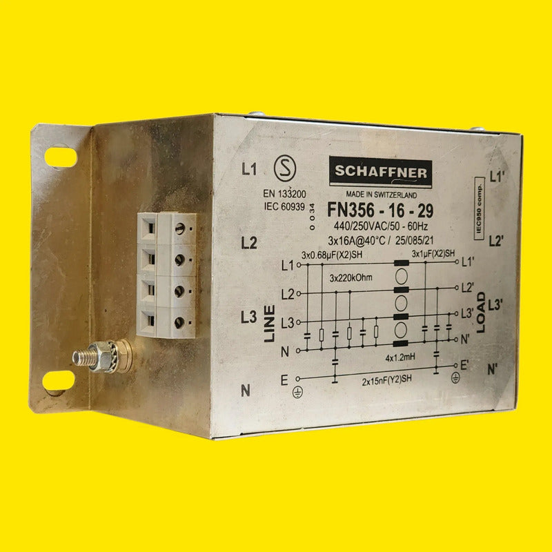 Schaffner Fn356-16-29 Filtro Emi Emc Trifasico 16a 440vac