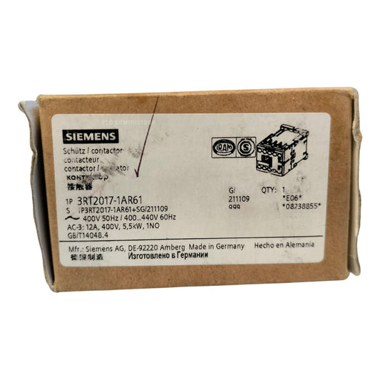 Siemens 3rt2017-1ar61  Contactor De Potencia