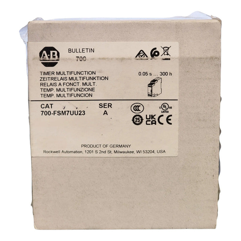 Allen-bradley 700-fsm7uu23 Relé Temporizador Industrial