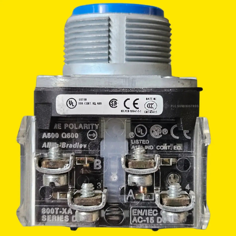 Pulsador, Al Ras Cabeza, Azul Allen-bradley  800t-a7a Azul