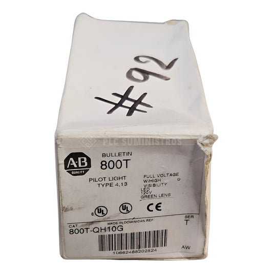 Allen-bradley 800t-qh10g Full Voltage W/high Led 120v Verde