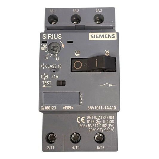 Siemens 3rv1011-1aa10 Guardamotor Sirius 50/60 Hz