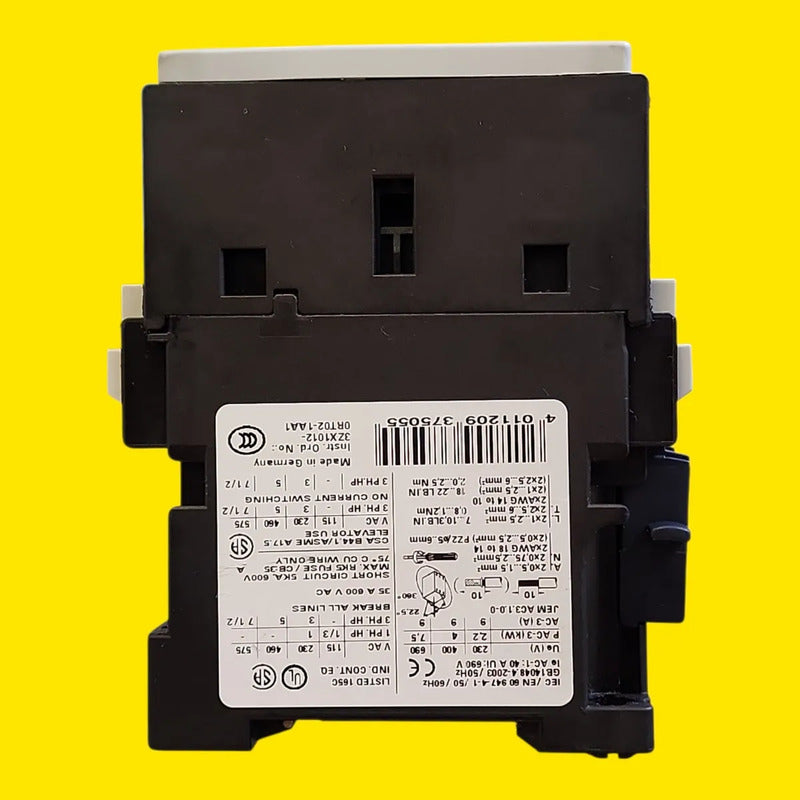 Siemens 3rt1023-1bb44-0v0 Contactor  3p 9kw 24vcc S0