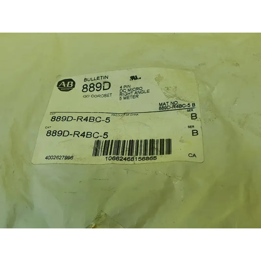Allen-bradley 889d-r4bc-5 4 Pin Dc Micro Right Angle 5 Meter
