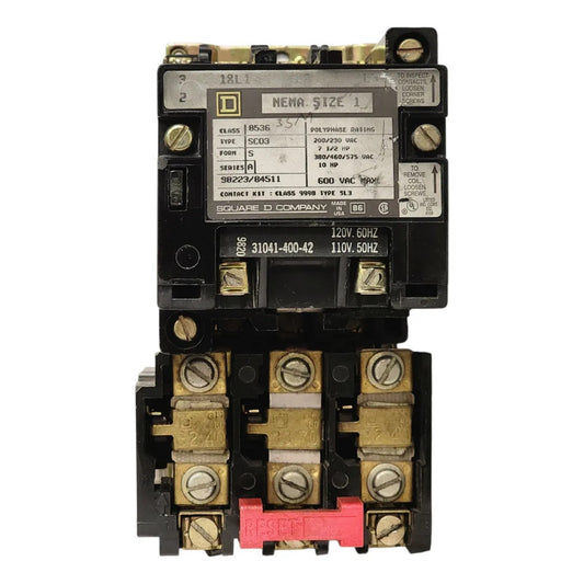 Square D 8536 Sc03 Contactor Magnético 3 Polos Industrial