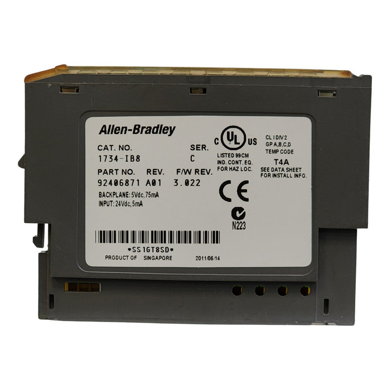 Allen Bradley 1734-ib8 Módulo Punto I/o 8 Entradas Fw 3.022
