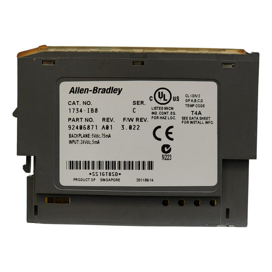 Allen Bradley 1734-ib8 Módulo Punto I/o 8 Entradas Fw 3.022