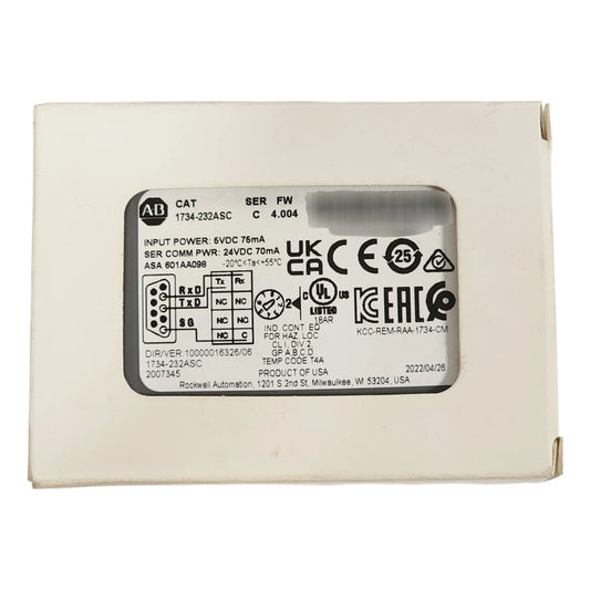 Allen Bradley 1734-232asc Interfaz Rs232 Point I/o