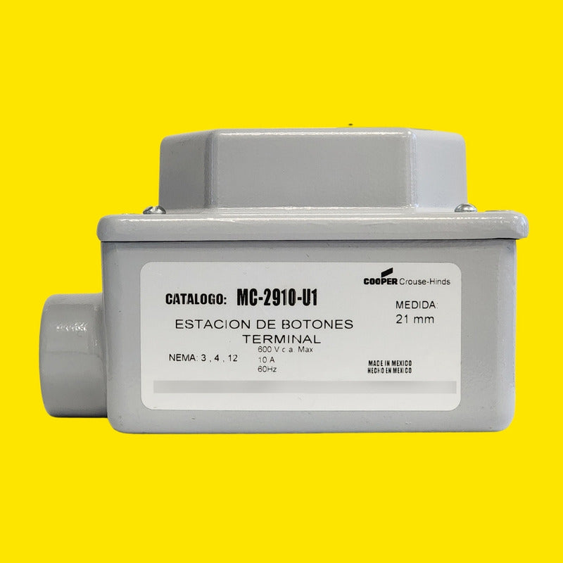Botonera Terminal Crouse-hinds Mc-2910-u1 3/4 PuLG Gris