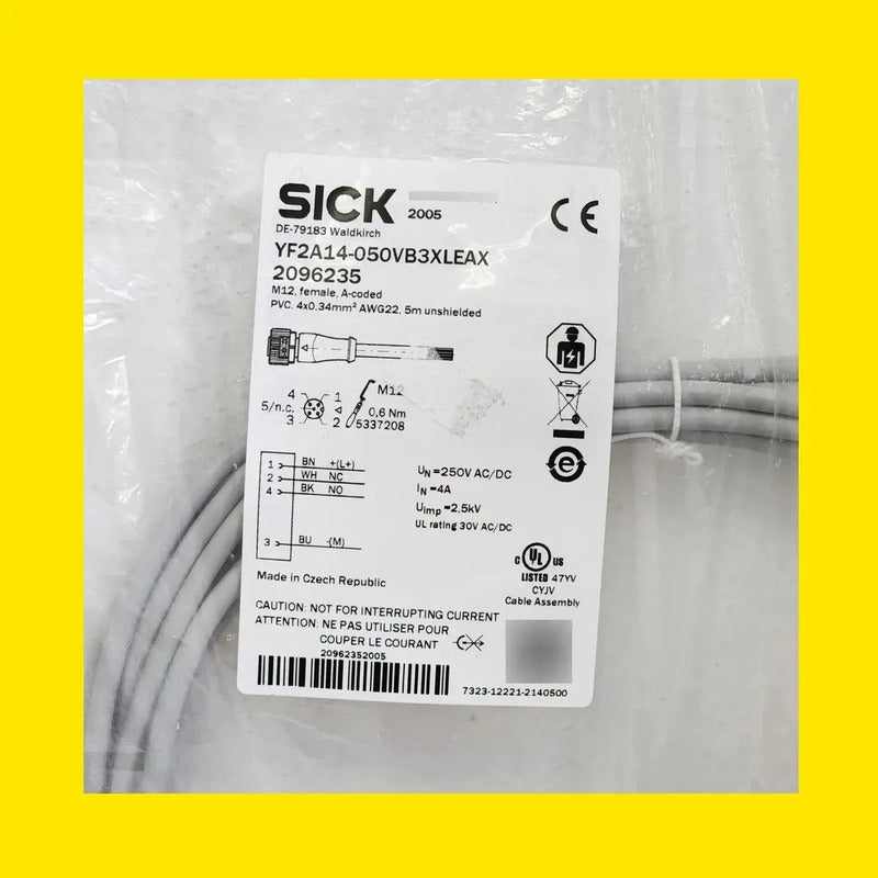 Sick Yf2a14-050v-b3xleax 2096235 Cable M12 4 Pines 5m Gris