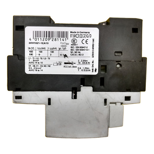 Guardamotor Siemens 3rv1021-1ea10 De 4 Amp Interruptor