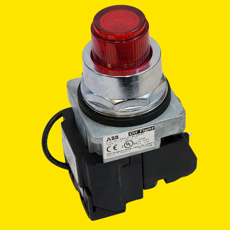 Botón Iluminado Abb A3ple1-6l2r-91 24v Rojo 2 Posiciones Rojo