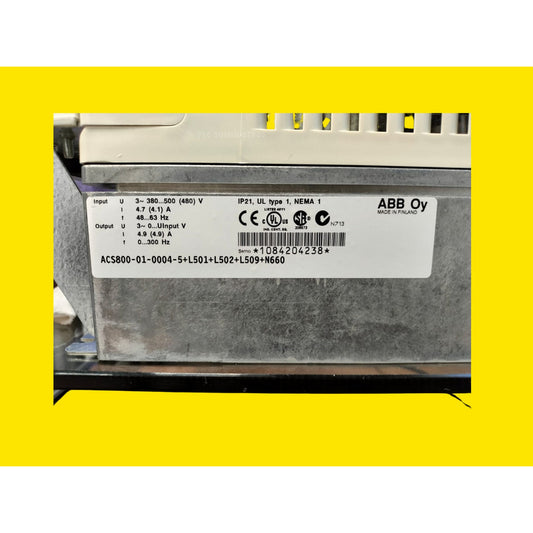 Abb Acs800-01-0004-5 Variador De Frecuencia