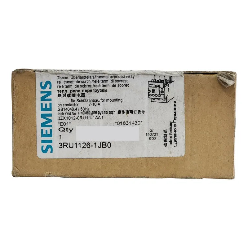 Relé Térmico Siemens 3ru1126-1jb0 7-10a Industrial